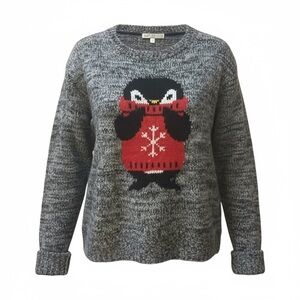 Ugly Christmas Sweater Jolt Junior XL Pinguin color black and white  super soft